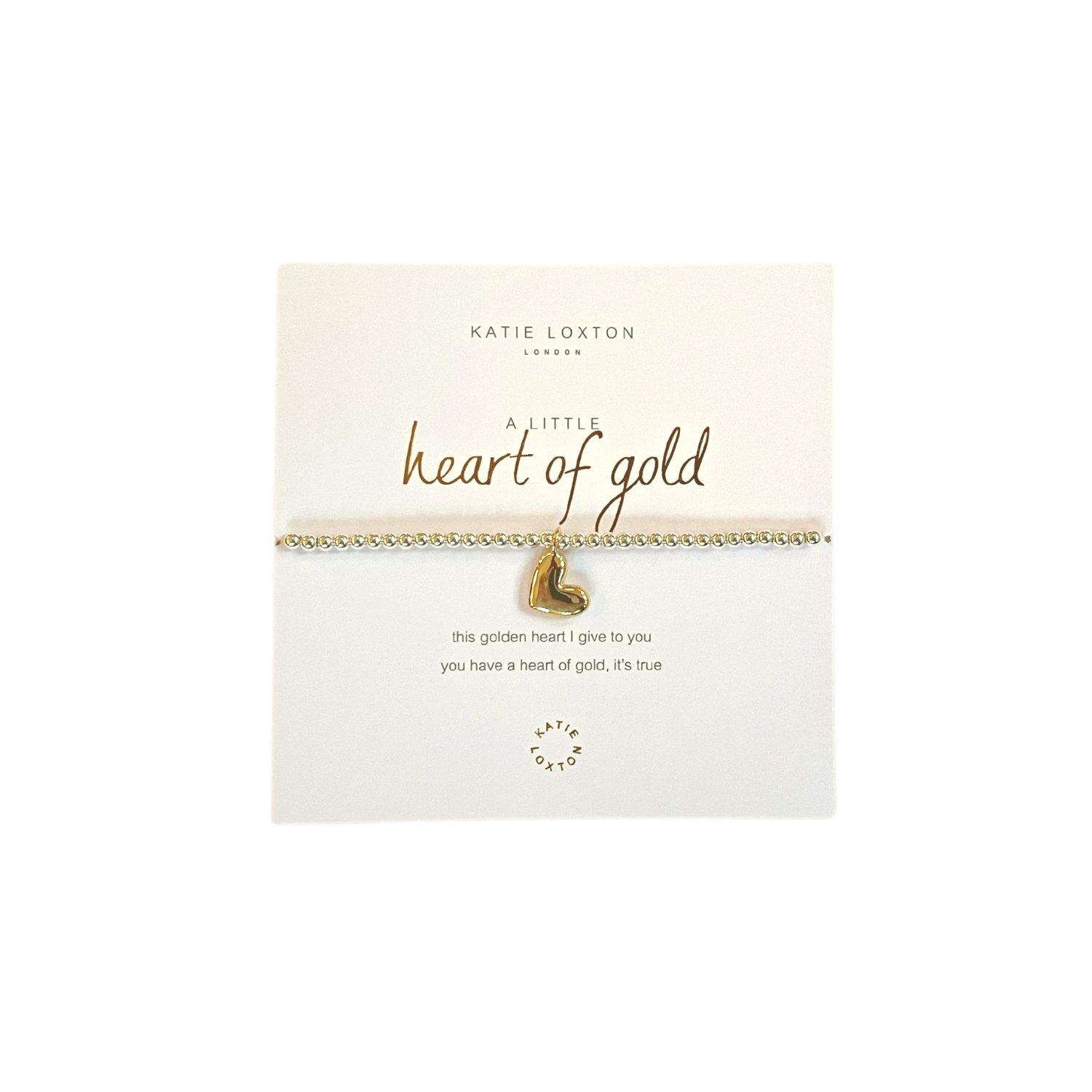 Katie loxton heart 2025 of gold bracelet